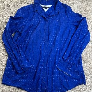 Tommy Hilfiger Blue Shirt with Pink Dots